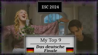 ESC 2024  Das deutsche Finale Germany  My Top 9 [upl. by Ocsisnarf]