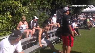 VIDEO Action Raiders training camp in Napa today Who was there NFL football insidebayarea J [upl. by Ahsilac693]