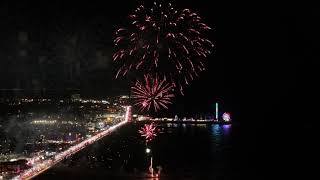 2023 4th of July Fireworks in Galveston Texas FULL SHOW  DRONE  VisitGalvestoncom [upl. by Malachy867]