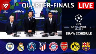 🔴 UEFA Champions League 202324 QuarterFinals Draw Schedule amp Live Streaming Info [upl. by Siegel]