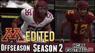 NCAA Football 14 Dynasty Season 2 Offseason EDITED VERSION W Full Offseason Recap [upl. by Aiselad]