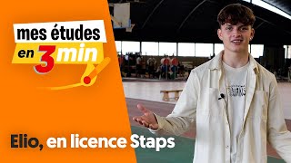 Elio en licence STAPS  Mes études en 3 minutes [upl. by Teloiv]