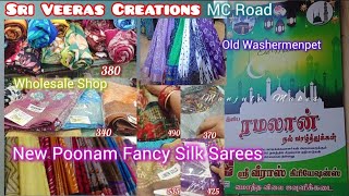 Veeras  Ramalan Sarees Collection  Best Wholesale Shop in North Chennai  Shopping Vlog [upl. by Imeon]