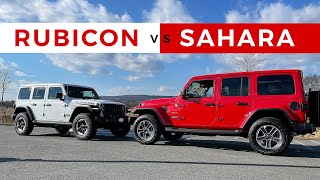 2021 Jeep Rubicon vs Sahara  Which Vehicle is Right For You [upl. by Bowler]