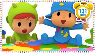 🎨POCOYO em PORTUGUÊS do BRASIL  Aprendendo a Pintar  131 min   DESENHOS ANIMADOS para crianças [upl. by Saffian]