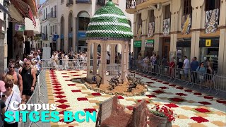 Sitges Corpus Christi 2024  The Grand Flower Carpets Show  Barcelona Spain [upl. by Petta361]