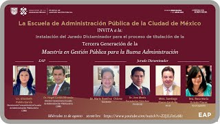 Instalación del Jurado Dictaminador para el proceso de titulación de la MGPBA [upl. by Otineb]