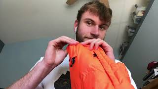 ASMR Supreme x The North Face Nuptse Pants review tapping scratching and unboxing [upl. by Shena]