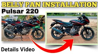 How to Install Belly Pan in Pulsar 150180220  Engine mudguard installation [upl. by Auqeenwahs]