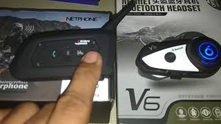 Pairing 5 Bluetooth Intercom Helmet beda merk Vimoto V6 dan Vnetphone BT Rider V6 1200 [upl. by Adnyl]