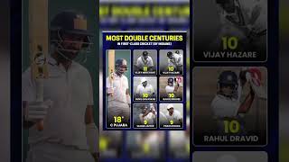 MOST Double centuries in fast class cricket  by Indian [upl. by Helli]