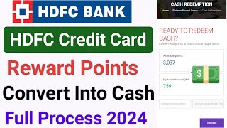 How to redeem hdfc credit card reward points  Hdfc credit card reward points convert to cash [upl. by Sherlock]