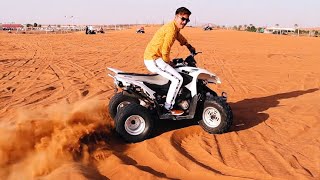 QUAD BIKE RIDING IN DUBAI DESERT SAFARI [upl. by Elene]