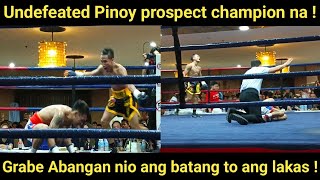 Lakas nito  Undefeated Pinoy prospect champion na ngayon Archiel Villamor Jr vs Harry Omac [upl. by Cyrillus]