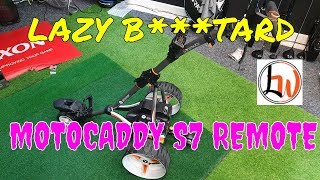 Motocaddy S7 Remote Unboxing and first use  How lazy can one man be [upl. by Laurence]