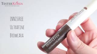 TESTERKOREA INNISFREE Ultrafine Browcara  03 Latte Brown [upl. by Rourke]