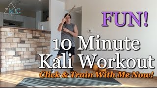 10 Minute Martial Arts Workout  Kali Center [upl. by Aidnyc881]