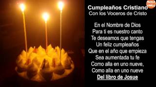 FELIZ CUMPLEAÑOS CRISTIANO  LETRA  Con los Voceros de Cristo [upl. by Gay]