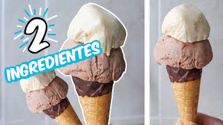 El HELADO casero más CREMOSO de 2 INGREDIENTES  Receta fácil [upl. by Yttap425]