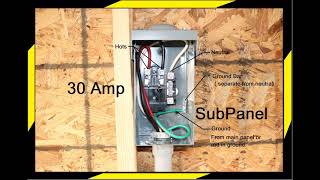 How to wire and properly ground a 30 Amp subpanel [upl. by Nevsa]