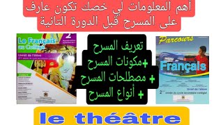 2ème année collège le théâtre آج تعرف أهم المعلومات على المسرح définition  le lexique de théâtre [upl. by Geneva]