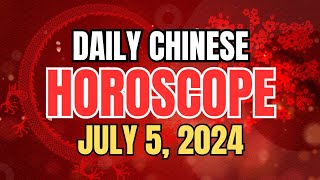 Daily Chinese Horoscope July 5 2024 For Each Zodiac Sign  Ziggy Natural [upl. by Raphaela876]