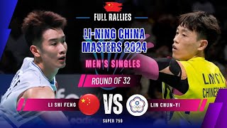 Li Shi Feng CHN vs Lin ChunYi TPE  R32  China Masters 2024 [upl. by Dickenson]