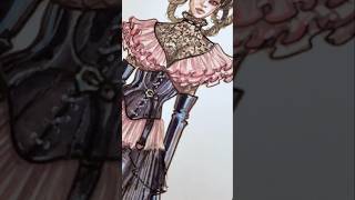 steampunk victorian fashion fashionillustration sketchebook drawing [upl. by Saw]