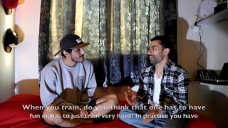 Navid Bboy Spaghetti interview with Bboy Grubby about HipHop in Iran [upl. by Allistir]