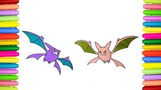 Pokemon coloring pages  Crobat Normal and Shiny [upl. by Freddie]