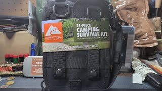 WALMARTS 21 PIECE CAMPING SURVIVAL KIT REVIEW [upl. by Innos56]