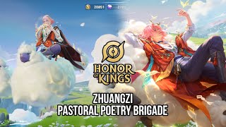 New Skin Zhuangzi  Pastoral Poetry Brigade  China Server  Honor Of Kings Indonesia [upl. by Ednalrym]