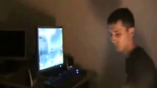 World of Warcraft Freakout Guy Breaks Computer [upl. by Ahsinert762]