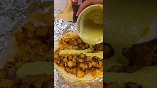 TACO DE PAPAS CON CHORIZO BEAN  CHEESE [upl. by Hittel]