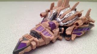 FALL OF CYBERTRON BLASTOFF  SDCC BRUTICUS TRANSFORMERS TOY REVIEW [upl. by Rekrap]