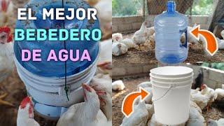 Cómo crear el MEJOR bebedero de agua para los POLLOS de granja [upl. by Daney]