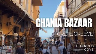 Chania Bazaar  Chania  Crete  Greece  Places to See in Chania  Things to Do in Crete [upl. by Eneladgam]