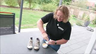 Wie man mit der prowin powercreme soft Sneakers reinigen kann [upl. by Eleonora]