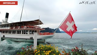 🇨🇭Lucerne  Vitznau Switzerland • Cruise Boat Trip • Panoramic 4K UHD Video [upl. by Arta]