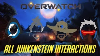 Overwatch  All Junkenstein Interactions 2016 Edition [upl. by Errecart814]