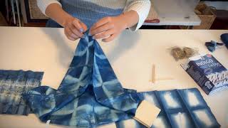 Indigo Shibori Patterning Techniques [upl. by Kerwon173]