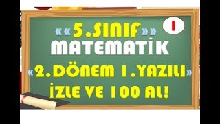 5Sınıf Matematik 2Dönem 1Yazılı Hazırlık 1Yardımcı Öğretmen [upl. by Aronid]