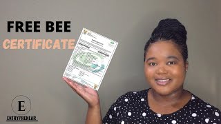 Get a FREE BBBEE certificate CIPC  Sworn Affidavit  South African Youtuber  Athenkosi Dlepu [upl. by Aredna]