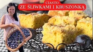 CIASTO ZE ŚLIWKAMI I KRUSZONKĄ Pyszne łatwe ciasta przepisy Pyszne ciasto na niedzielę [upl. by Faden]