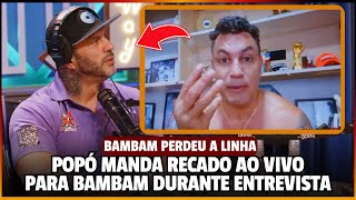 POPÓ SURPREENDE BAMBAM AO VIVO DURANTE ENTREVISTA [upl. by Gnov]