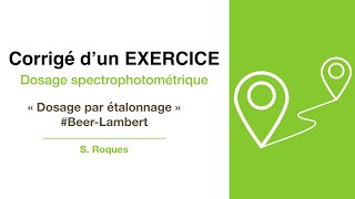 Corrigé Exercice  Dosage par étalonnage [upl. by Ahseet]