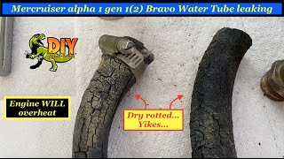 Mercruiser alpha one gen 12 Bravo water tube leaking  OLD vs NEW [upl. by Bezanson644]