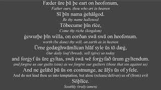 Fæder Ure  The Lords Prayer in Old English [upl. by Yrroc]