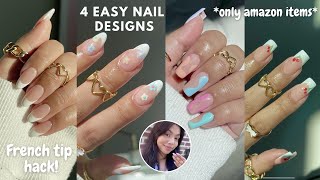 Struggling with Nail Art 😭 How to do a French Tip Hack amp Easy Nail Art for Beginners 💅🏼 [upl. by Ysle]