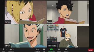 Haikyuu  zoom study session with haikyuu boys kenma kuroo bokuto tsukishima  lofi playlist [upl. by Iliam]